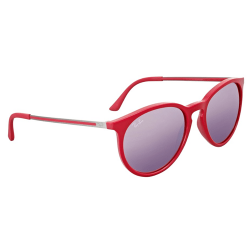 نظارة شمسية مستديرة بإطار أحمر